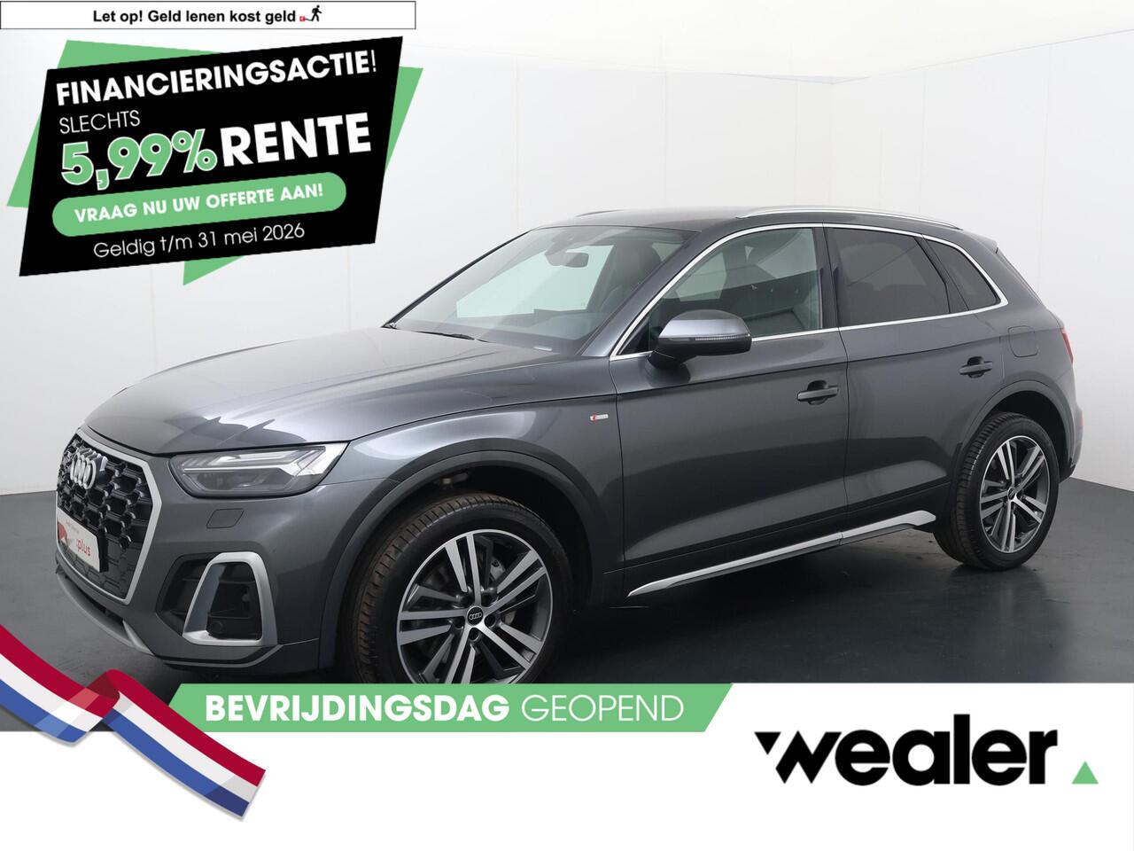 Audi Q5 50 TFSI e S edition | 299 PK | SoH 100% | Adaptive cruise control | Dodehoek detectie | Climate control | S line | Achteruitrijcamera |