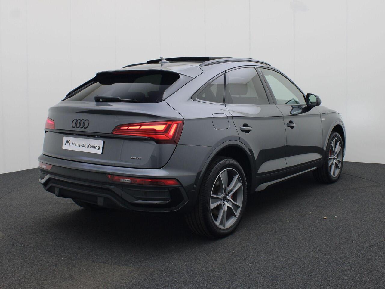 Audi Q5 Sportback 55 TFSIe 270Kw/367PK S Line · Panoramadak · Bang & Olufsen · Leder · Trekhaak · Adaptive Cruise Control · Garantie t/m 03-09-2029 of 100.000km