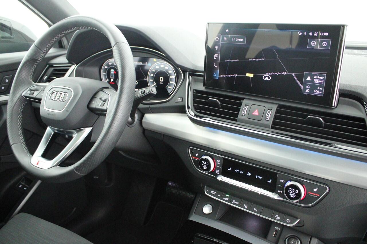 Audi Q5 Sportback 50 TFSI e 299pk 2x S-Line Black Edition Luchtvering Head-Up 360Camera Keyless Massage Navigatie
