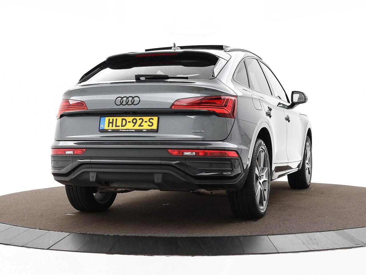 Audi Q5 Sportback 55 TFSIe 270Kw/367PK S Line · Panoramadak · Bang & Olufsen · Leder · Trekhaak · Adaptive Cruise Control · Garantie t/m 03-09-2029 of 100.000km