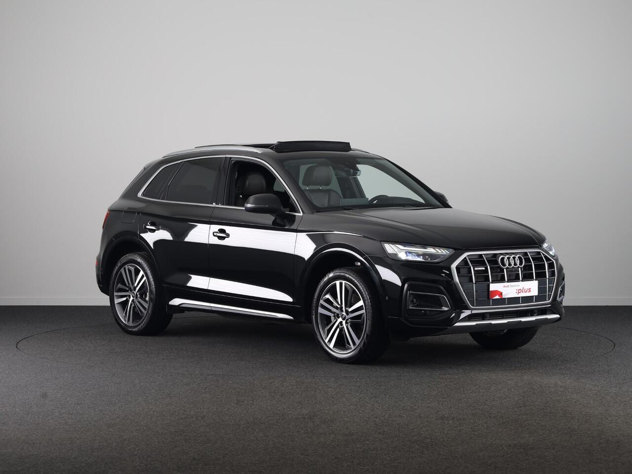 Audi Q5 50 TFSI e Advanced edition 299 pk S-tronic | Navigatie | Panoramadak | Parkeersensoren (Park assist) | Rondomzicht camera | Lederenbekleding | Stoelverwarming |