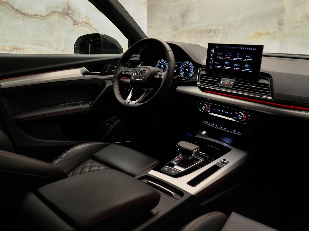 Audi Q5 50 TFSI e S Edition Competition, B&O, pano, luchtv., matrix-LED, tr.haak, memory, HUD, ACC, 21", privacy
