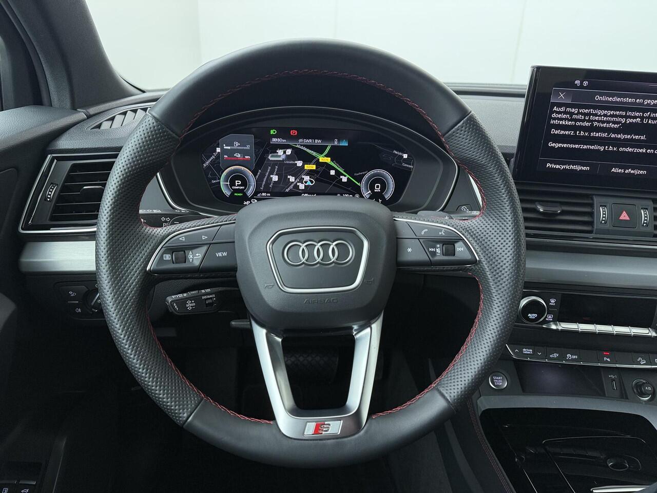 Audi Q5 Sportback 55 TFSI e S edition Competition | 367 PK | SoH 97% | Trekhaak | Head-up display | Matrix LED koplampen | S line interieur | Adaptive cruise control |
