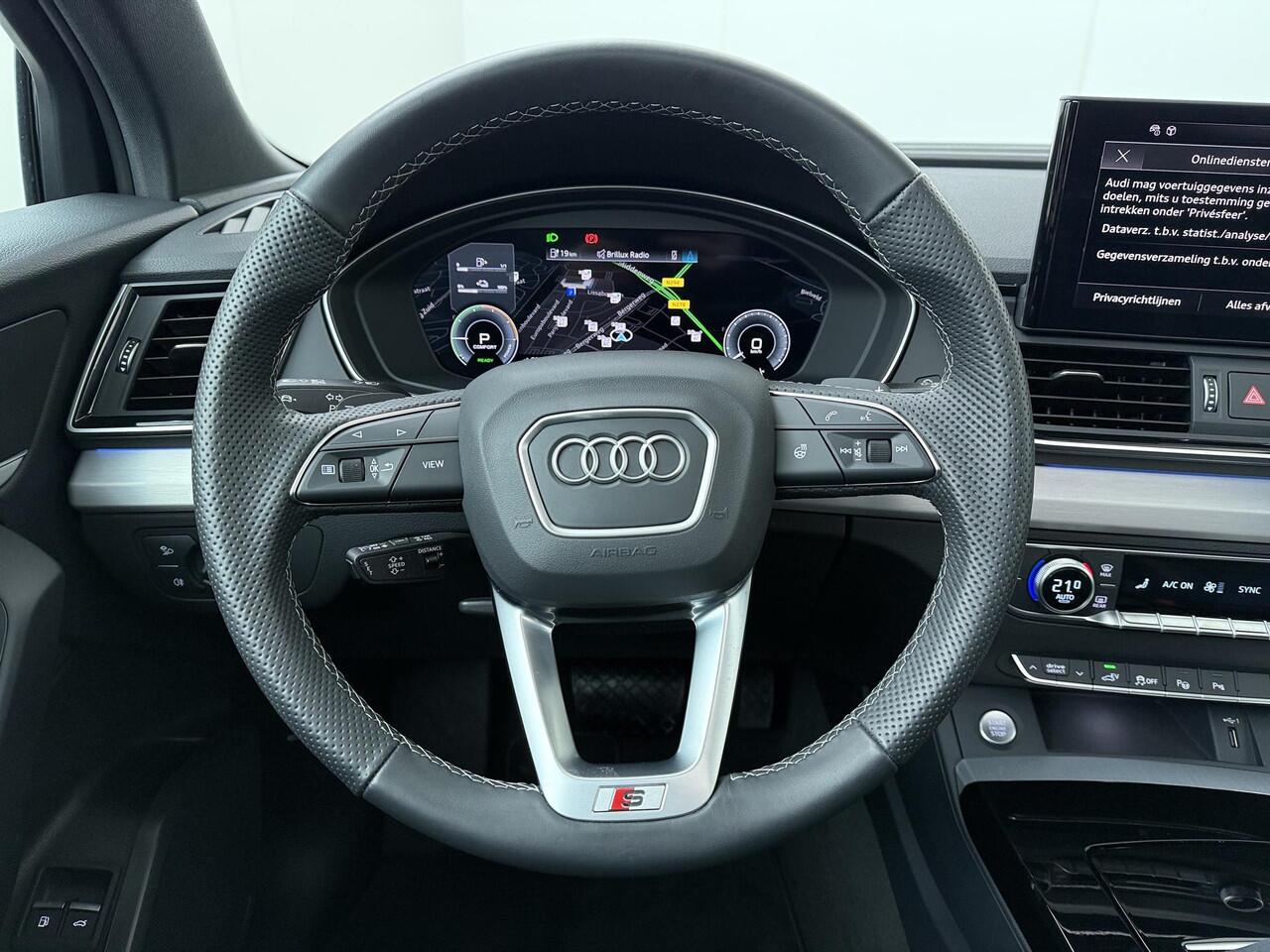 Audi Q5 55 TFSI e S edition Competition | 367 PK | SoH 97% | Trekhaak | Panoramadak | 360 graden camera | 21" LM velgen | S line |