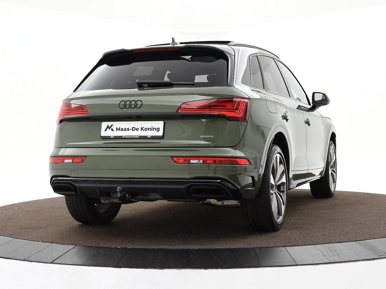 Audi Q5 55 TFSIe 367pk S-tronic Quattro Competition · Panoramadak · 360 Camera · Inklap. Trekhaak · Alarmklasse 3 · Dodehoeksensor · Matrix LED · 21'' Inch · Garantie t/m 24-06-2030 of 100.000km