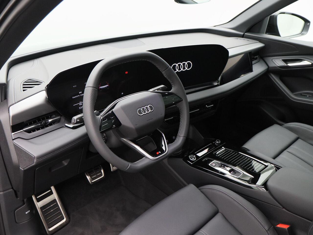 Audi Q6 Sportback S edition e-tron 55 100 kWh | 388 PK | 21 inch velgen | Privacyglas | Zwart optiek | Glazen Panoramadak | Rode remzadels |