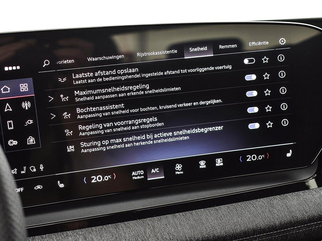 Audi Q6 e-tron S edition (B1) e-tron perf 225kW/306pk 100Kwh Hat Audi Q6 e-tron S edition performance 100 kWh · Luchtvering · Adaptive cruise control · Camera's rondom