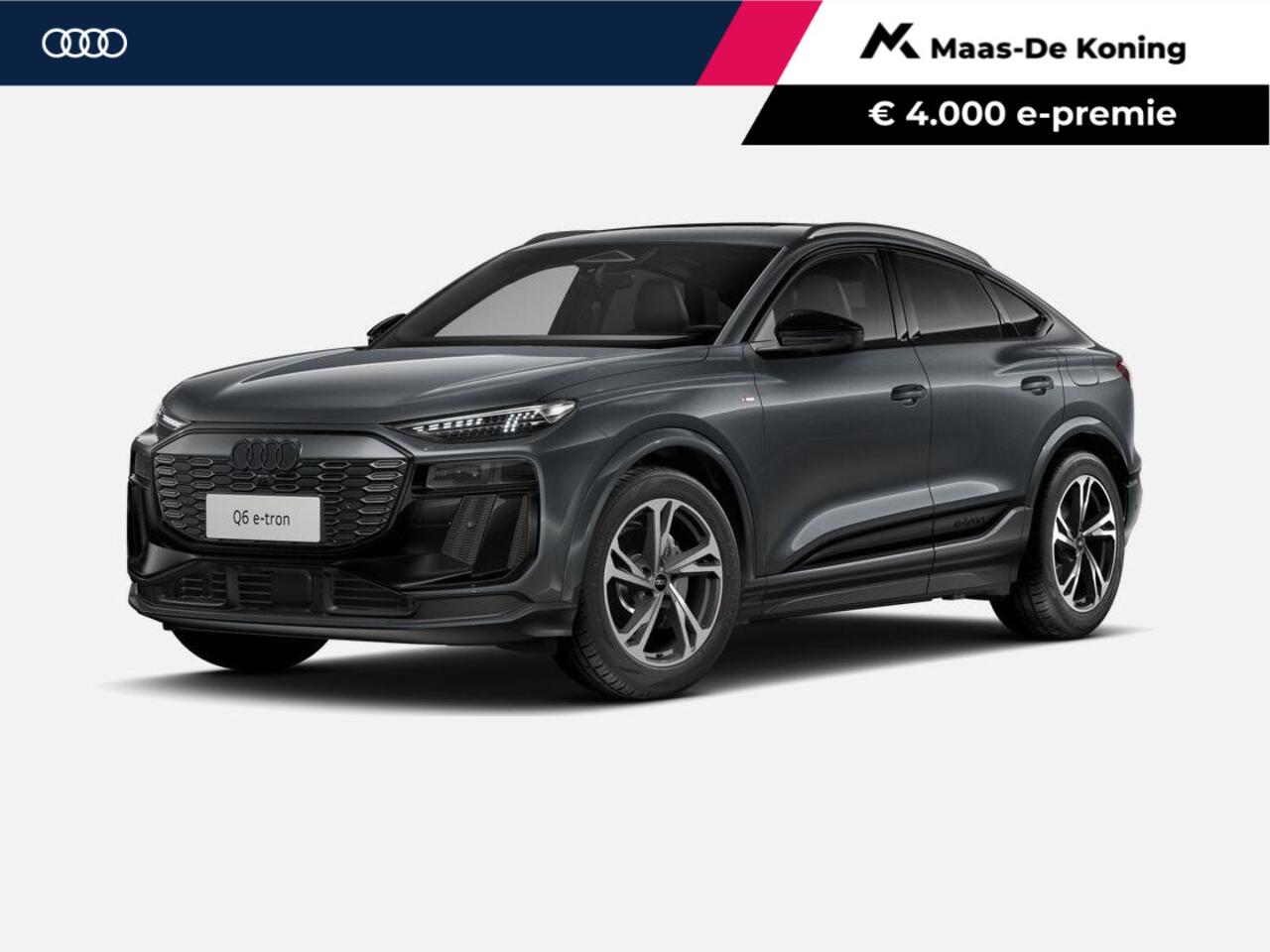 Audi Q6 Sportback e-tron S edition performance 306 PK · Glazen panoramadak · Exterieurpakket zwart · Warmtewerend glas donker tint