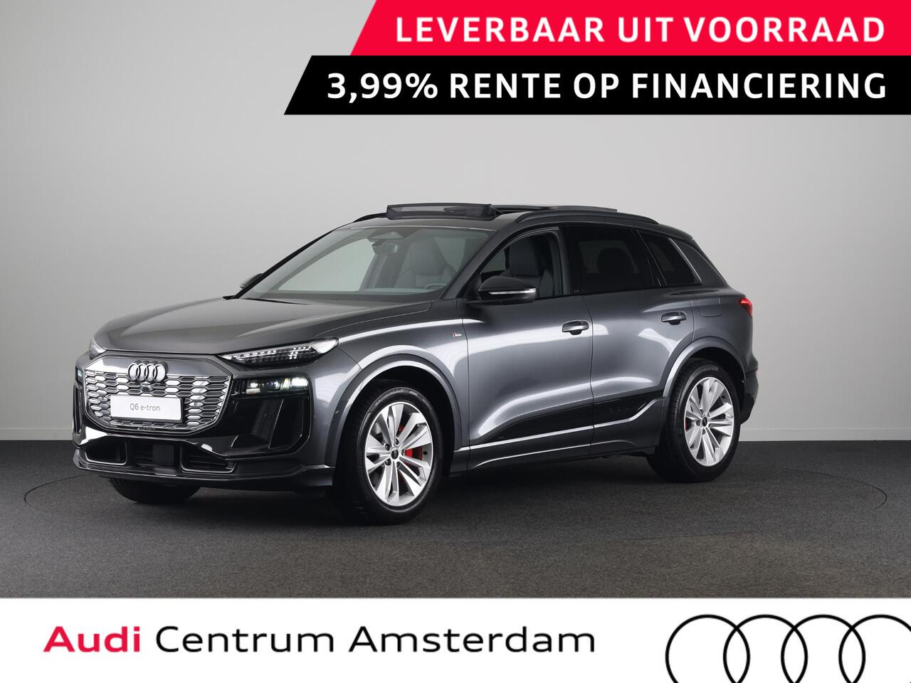 Audi Q6 e-tron S edition 83Kwh 252 pk SUV | Tech pakket plus | Glazen panoramadak | Lederen bekleding | Rode remzadels |