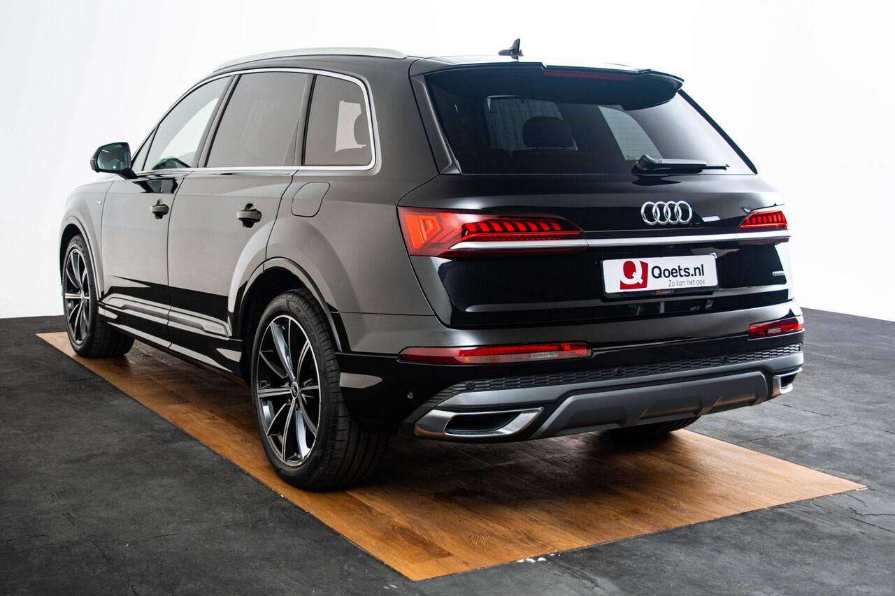 Audi Q7 55 TFSI e quattro Pro Line S Panoramadak - Head up - B&O - Adaptive drive assist - Adaptive air suspension - Achterbank plus - Zonnewering Achterruit/achterzijruiten - Privacy glas - Vollederpakket -
