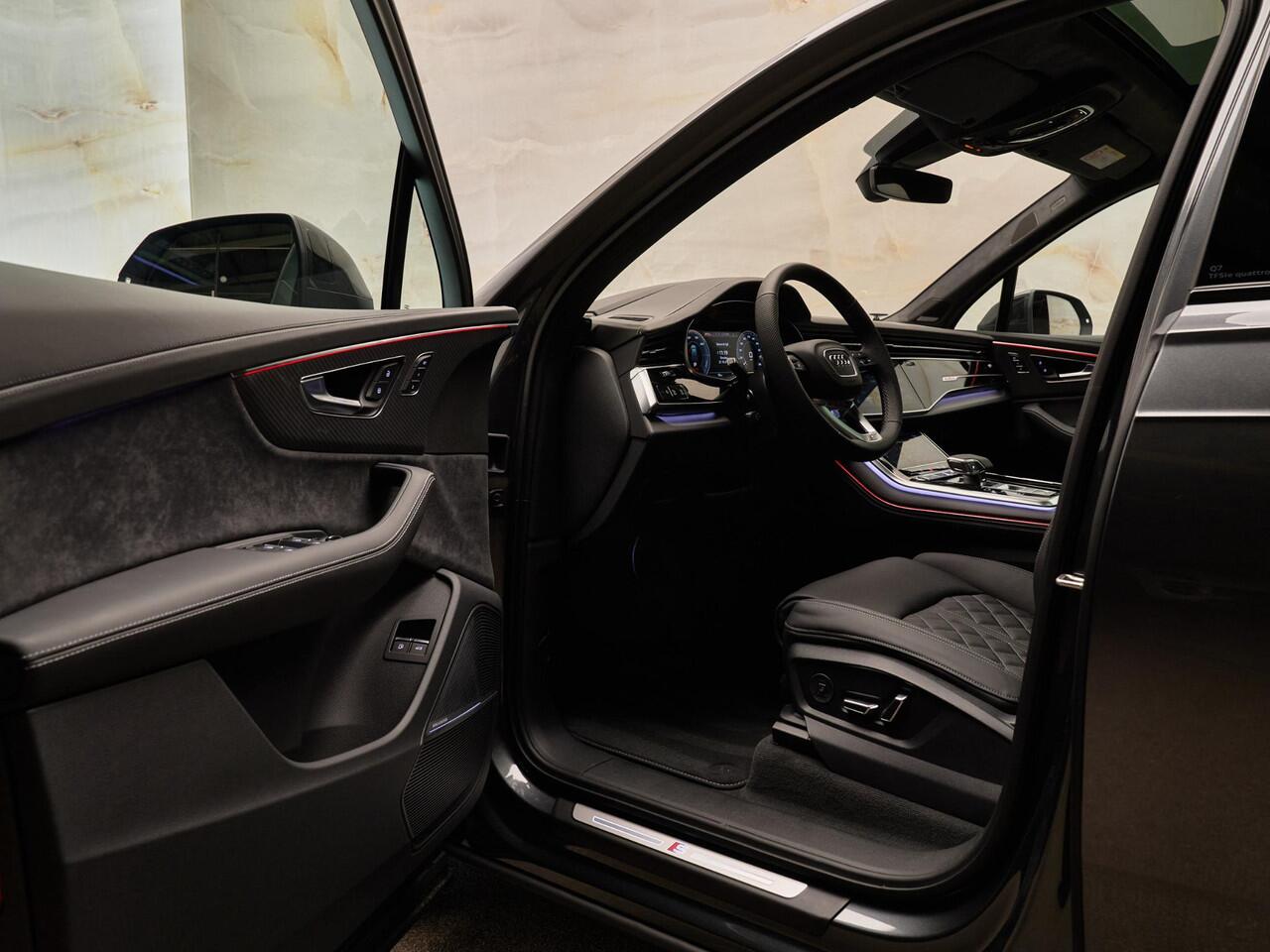 Audi Q7 60 TFSI e Quattro Pro Line S Competition, pano, B&O adv., carbon extr., nachtzicht, 4W-best, massage, OLED, S sportstoelen, HUD, Laserlicht, 22", NP170k