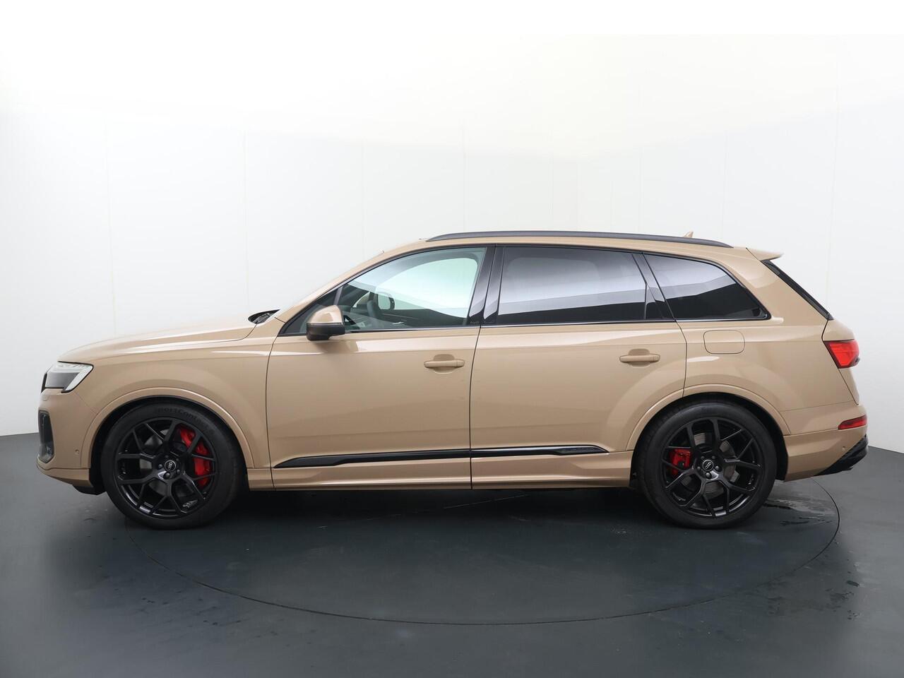 Audi Q7 Pro Line S 55 TFSI e quattro tiptronic | 394 PK | SoH 95% | B&O Sound Systeem | Trekhaak Wegklapbaar | Stuurwielverwarming | Stoelverwarming | Memory Seats | Carbon Decor Inleg | Keyless Entry | Adaptieve Cruise Control |