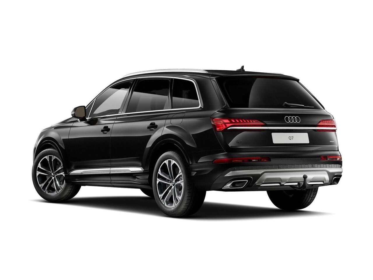Audi Q7 Pro Line Advanced 55 TFSI e 394 PK | Bang & Olufsen 3D-sound | Stoelverkoeling | Trekhaak | Stuurwielverwarming | Panoramadak | Sfeerverlichting | Led-Verlichting | Luchtvering | Memory Seats | Leder |