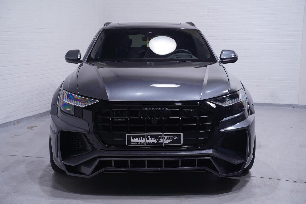 Audi Q8 55 TFSI quattro Prior bodykit en tuning 430PK pano digi-cockpit Vossen 23"lmv head-up keyless entry en start Matrix verlichting 4-zone clima ACC black-line B&O 360 Camera Led-verlichting lane-assist