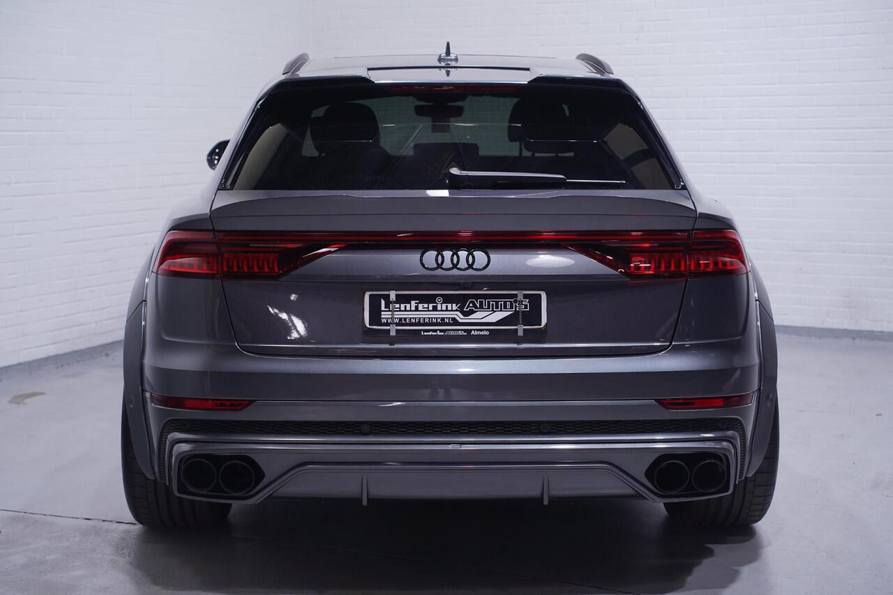 Audi Q8 55 TFSI quattro Prior bodykit en tuning 430PK pano digi-cockpit Vossen 23"lmv head-up keyless entry en start Matrix verlichting 4-zone clima ACC black-line B&O 360 Camera Led-verlichting lane-assist