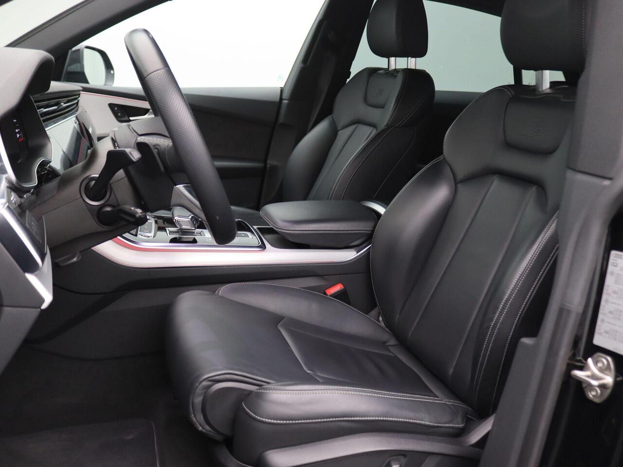 Audi Q8 55 TFSI e quattro Pro Line S 380PK S-Tronic S-Line, Servosluiting, Nachtzichtcamera, Memorystoel, Keyless, Elektr. Achterklep, PDC voor en achter, Navi, Stoel-Stuurverwarming, Trekhaak, 21" LM Velgen