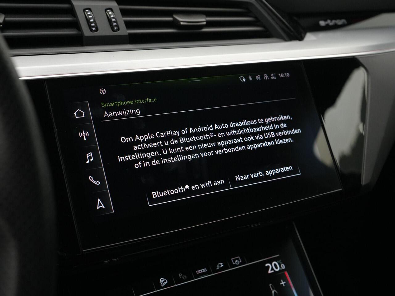 Audi Q8 Sportback e-tron 50 quattro S Edition 95 kWh 340 pk / S-Line | Panoramadak | Valcona leder | Geheugenstoel | Bang & Olufsen | Matrix LED | Stuur-/stoelverwarming