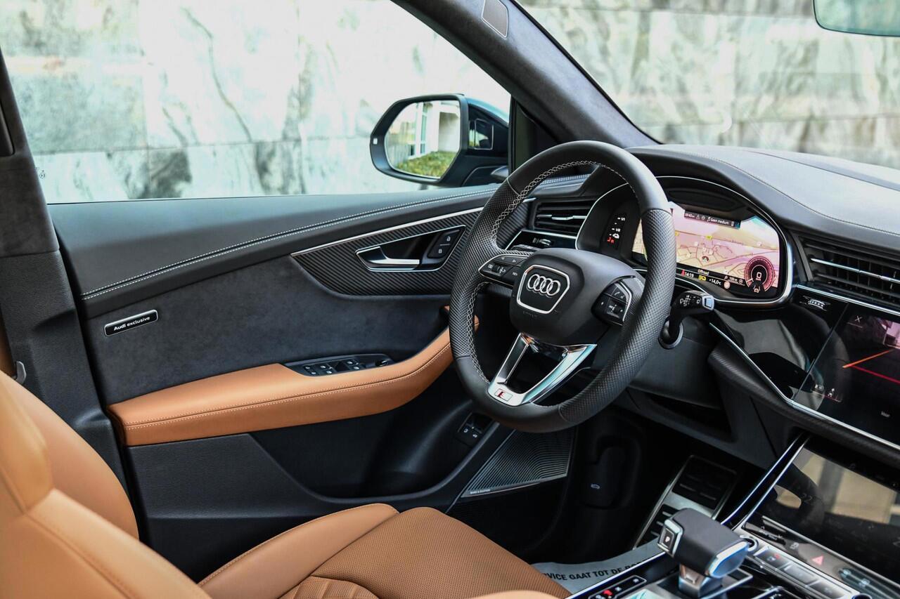Audi Q8 60 TFSI e Quattro Audi Exclusive Cognac |B&O3D|HUD Audi Exclusive Cognac|B&O Advanced|4W-sturing|Massage|Trekhaak|Carbon|