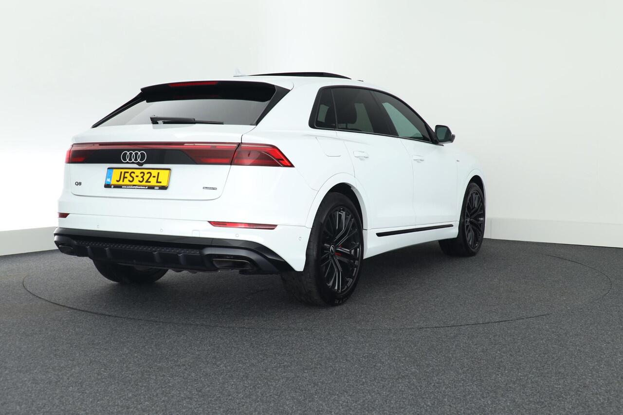 Audi Q8 55 TFSI e 394pk quattro Pro Line S 360Camera Laser Led Sluithulp B&O Keyless Virtual Cockpit Navigatie Panoramadak 2x S-Line