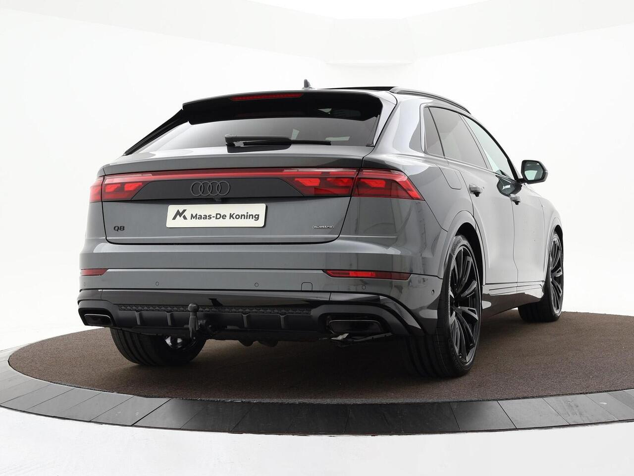 Audi Q8 55 TFSI e quattro Pro Line S 394 PK · B&O Premium 3D · Vierwielbesturing · Assist parking plus, remote · Stoelventilatie + massage