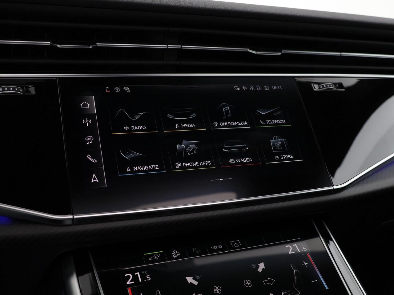 Audi Q8 55 TFSI e quattro Pro Line S 394 PK · B&O Premium 3D · Vierwielbesturing · Assist parking plus, remote · Stoelventilatie + massage