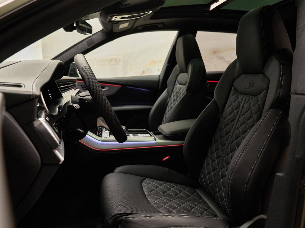 Audi Q8 60 TFSI e Quattro Pro Line S Competition, Audi Exclusive, pano, 4W-best, B&O adv., Luchtv., OLED, S sportstoelen, Laserlicht, 23", NP172k