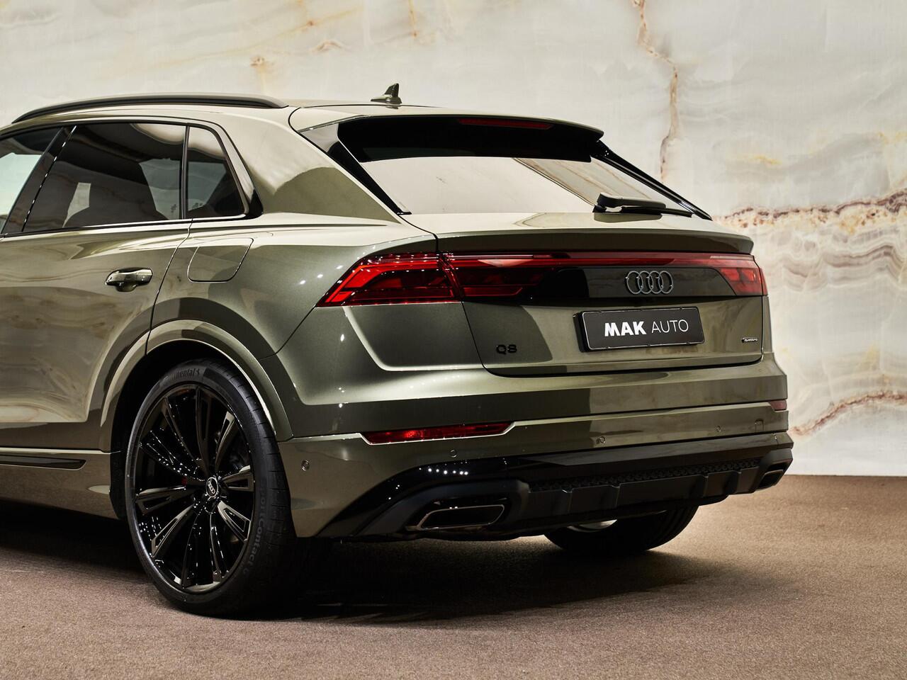 Audi Q8 60 TFSI e Quattro Pro Line S Competition, Audi Exclusive, pano, 4W-best, B&O adv., Luchtv., OLED, S sportstoelen, Laserlicht, 23", NP172k