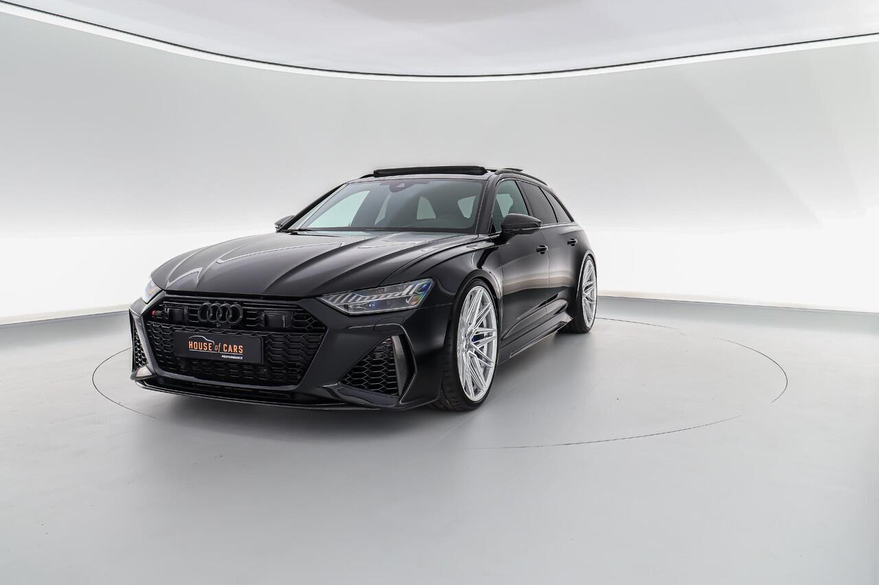 Audi RS6 Avant 600pk TFSI quattro |B&O Advanced|dynamic plus pakket|carbon pakket|23" Vossen|luchtvering|keramisch|panoramadak|dynamic steering|HUD|BLIS|stoelventilatie|matrix LED|