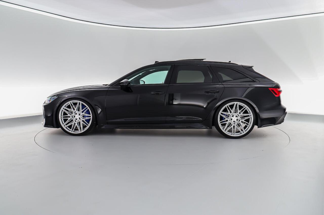 Audi RS6 Avant 600pk TFSI quattro |B&O Advanced|dynamic plus pakket|carbon pakket|23" Vossen|luchtvering|keramisch|panoramadak|dynamic steering|HUD|BLIS|stoelventilatie|matrix LED|