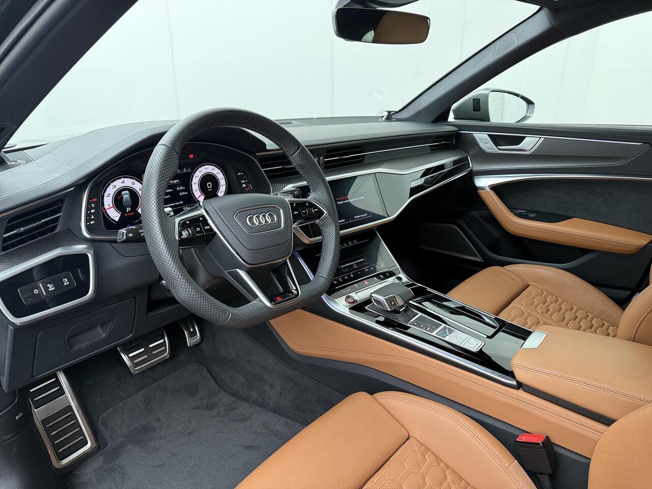 Audi RS6 Avant 4.0 TFSI Quattro performance | 630 PK | Bang & Olufsen Advance 3D | Panoramadak | Led Laser koplampen | 22" LM velgen | Nachtzicht | RS sportuitlaat | Trekhaak wegklapbaar | 280 km/h | Luxe lederen bekleding |
