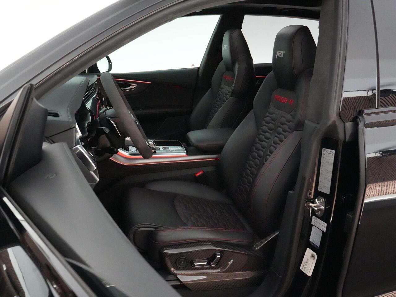 Audi RSQ8 RSQ8-R ABT 4.0 740pk TFSI quattro |1 of 125|Carbon exterieur|RS-dynamic plus|panoramadak|Bang&Olufsen|massage|HUD|memory|360° camera|stoelverwarming en verkoeling|Apple Carplay|