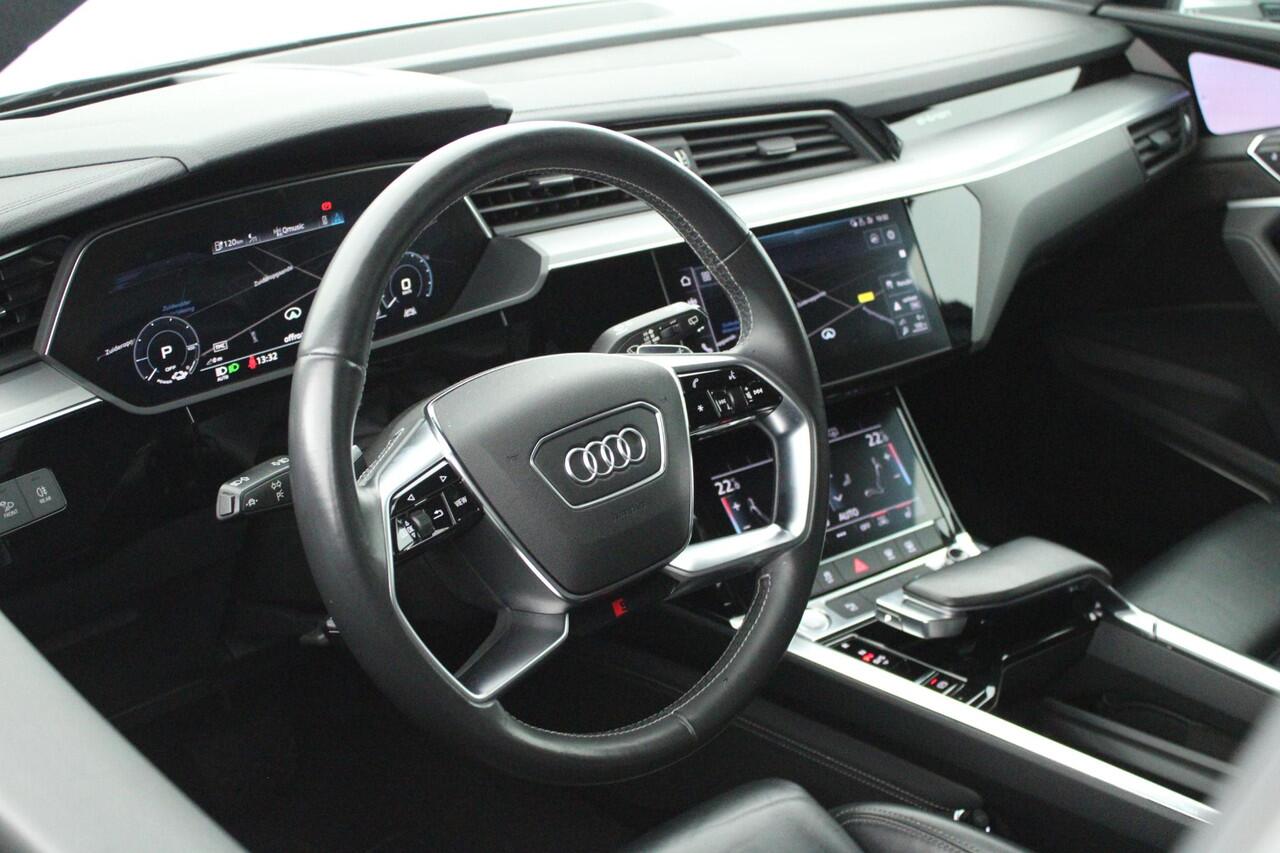 Audi e-tron e-tron 55 408pk quattro advanced 95 kWh SOH 91% Trekhaak 360Camera Cameraspiegels B&O Leder Keyless Head-Up Memory Panoramadak Navigatie