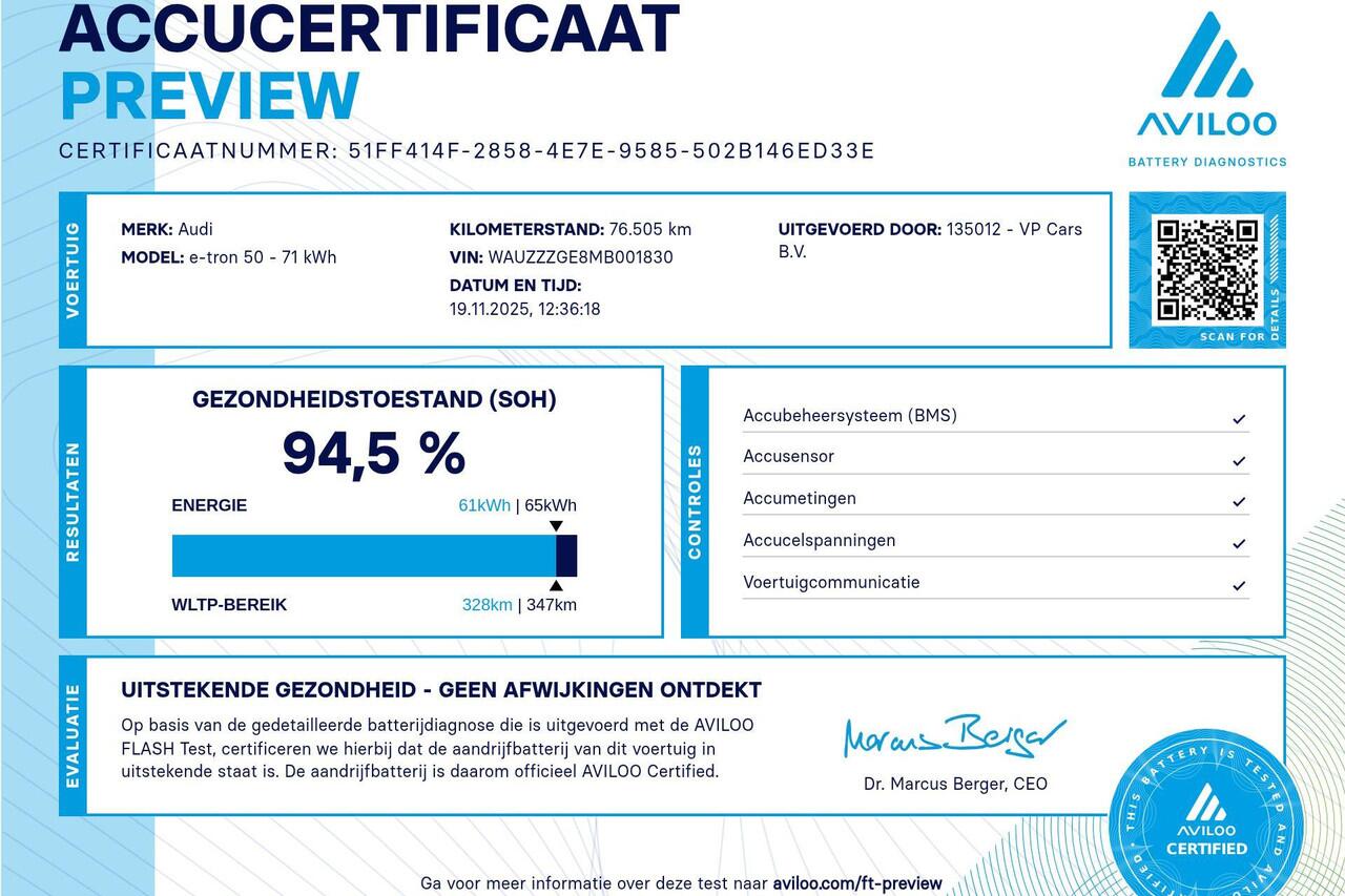 Audi e-tron Sportback 50 quattro Business edition Plus 71 kWh S Line | Schuifdak