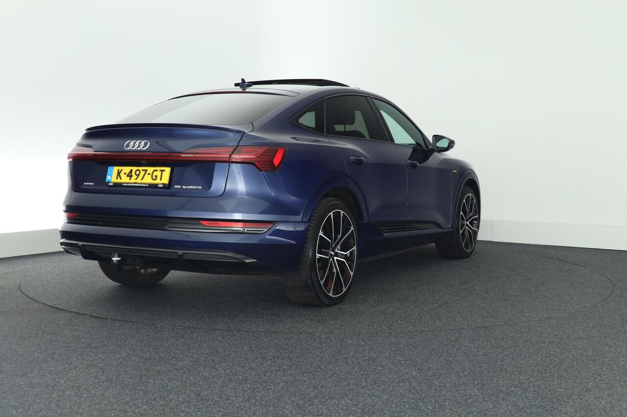 Audi e-tron Sportback 55 quattro 408pk S edition 95 kWh SOH 96% Trekhaak Camera Luchtvering Panoramadak Virtual Cockpit Memory Navigatie S-Line