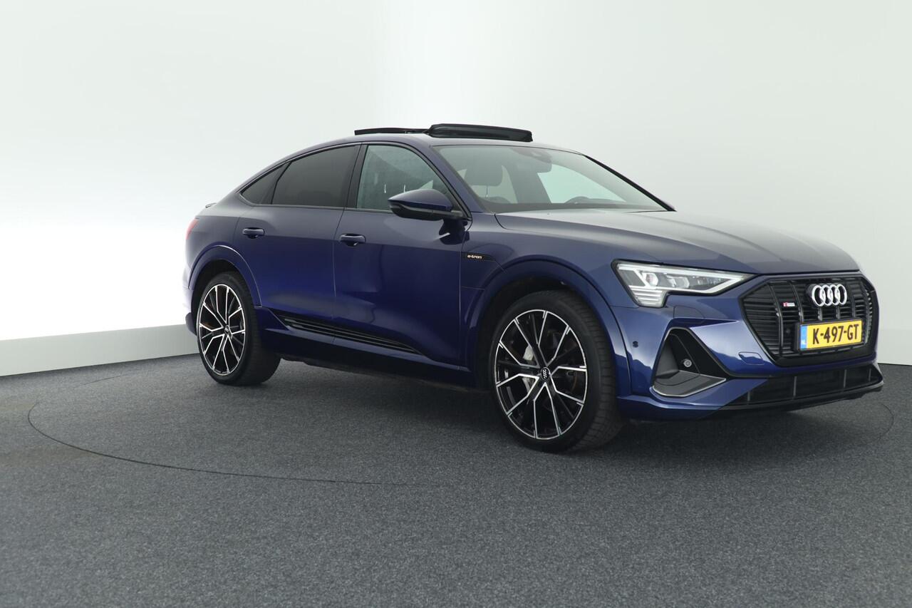Audi e-tron Sportback 55 quattro 408pk S edition 95 kWh SOH 96% Trekhaak Camera Luchtvering Panoramadak Virtual Cockpit Memory Navigatie S-Line