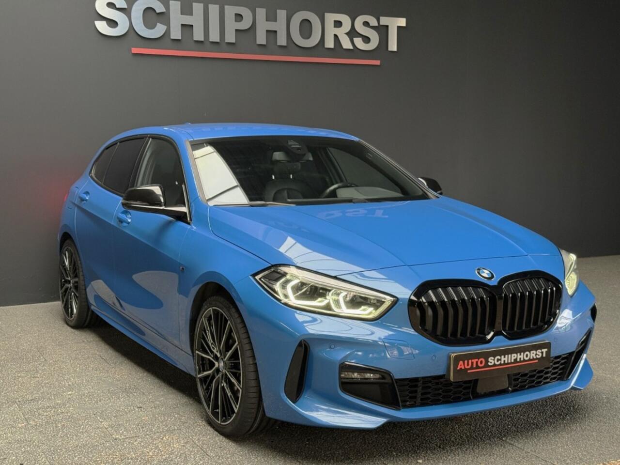 BMW 1-SERIE 118i M-Sport vol Leer 19 inch Bovag garantie Apple Carplay Misano bleu