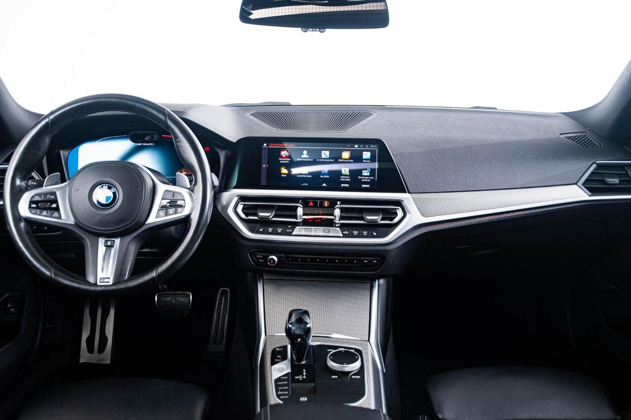 BMW 3-SERIE M340i xDrive High Executive Panoramadak - Head up - Elektrisch verstelbare/verwarmde stoelen - Comfort Access - Active Guard Plus - Driving Assistant Professional - Ambiance verlichting - Hifi -