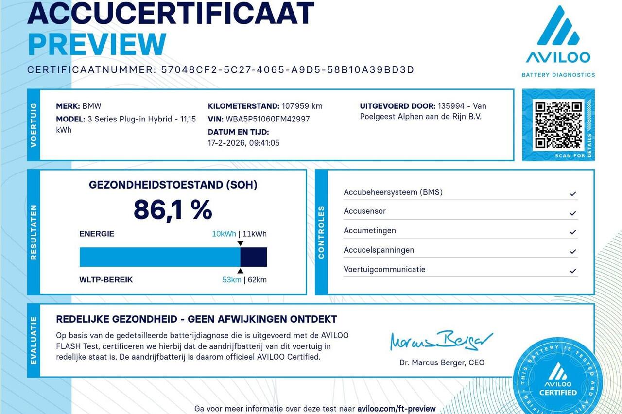 BMW 3-SERIE Sedan 330e High Executive M Sport Plus Pack Individual Aut.