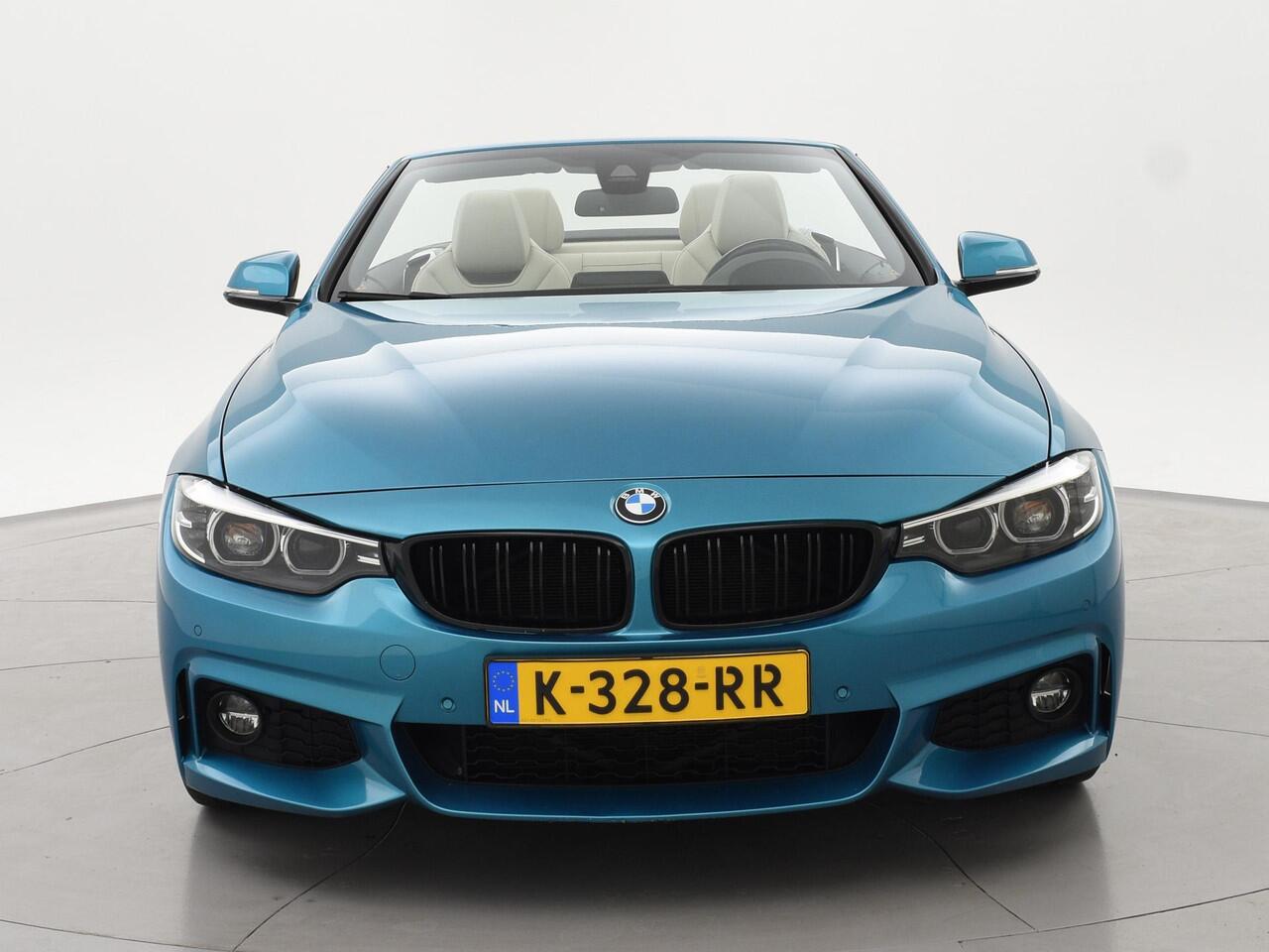 BMW 4-SERIE Cabrio 420i M-SPORT + NEKVERWARMING | HEAD-UP | DAB | HARMAN/KARDON | MEMORY | CAMERA | SPORTSTOELEN