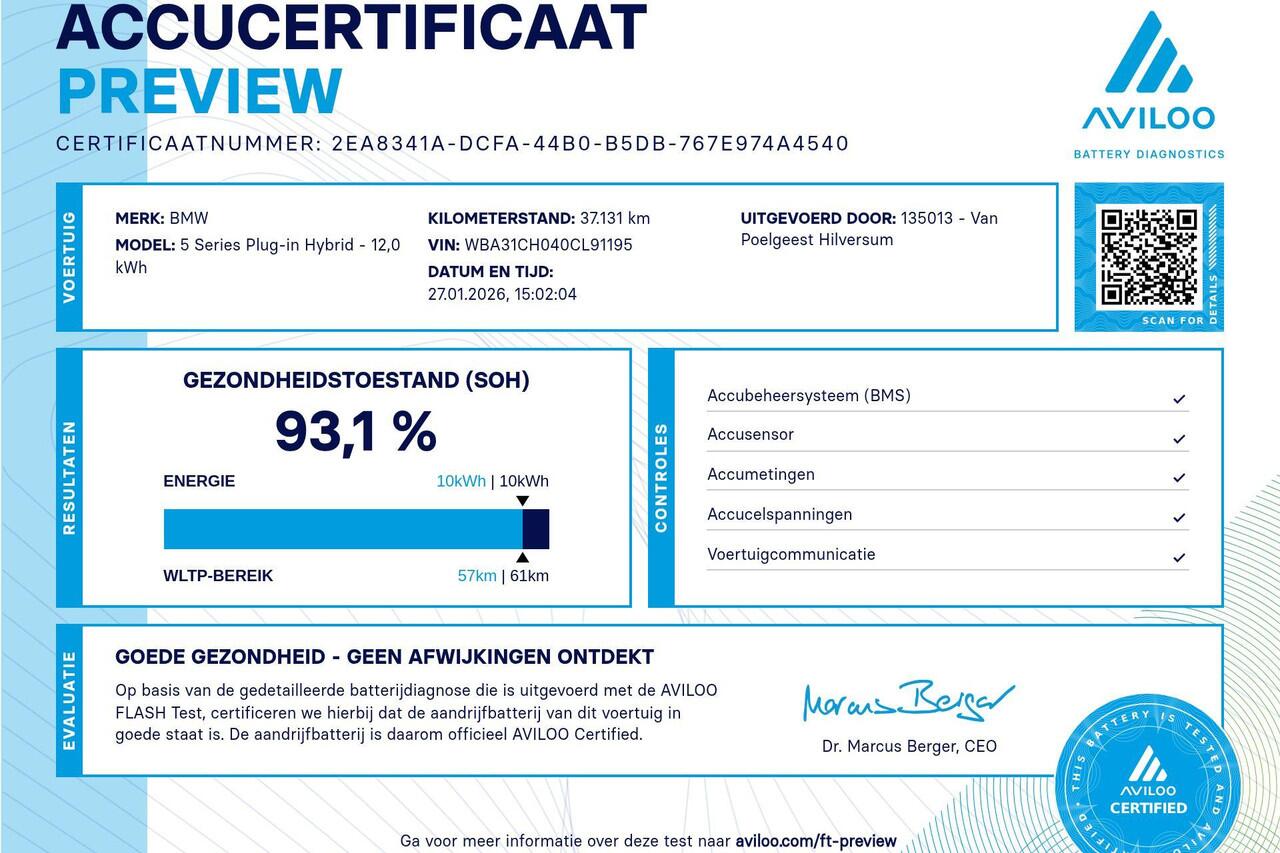 BMW 5-SERIE Sedan 545e xDrive M-Sport Co-Pilot Pack / Schuif- Kanteldak / Comfort Acces / Volledig Individuaal Interieur / Zonneschermen achter / Head Up Display / 4 zone Airco