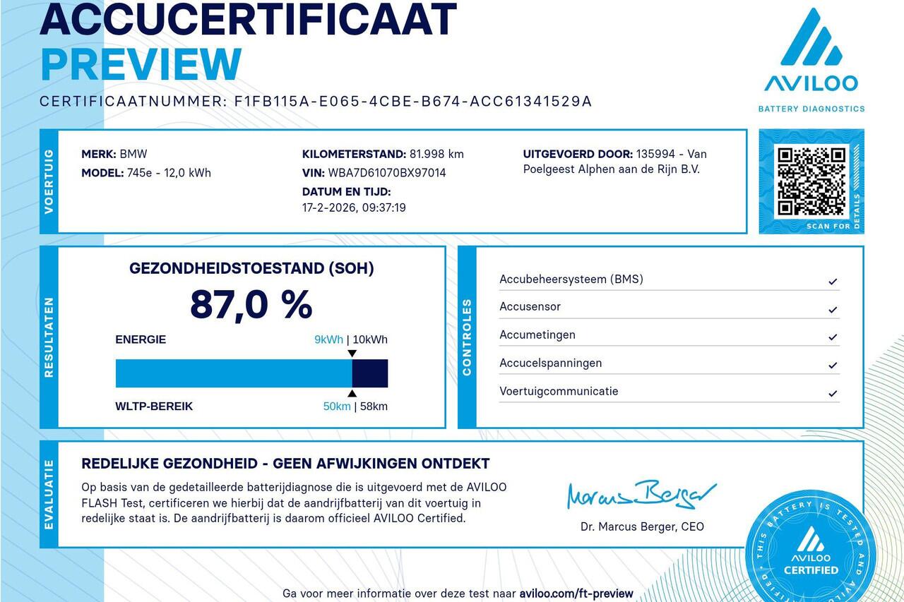 BMW 7-SERIE 745e High Executive M Sportpakket