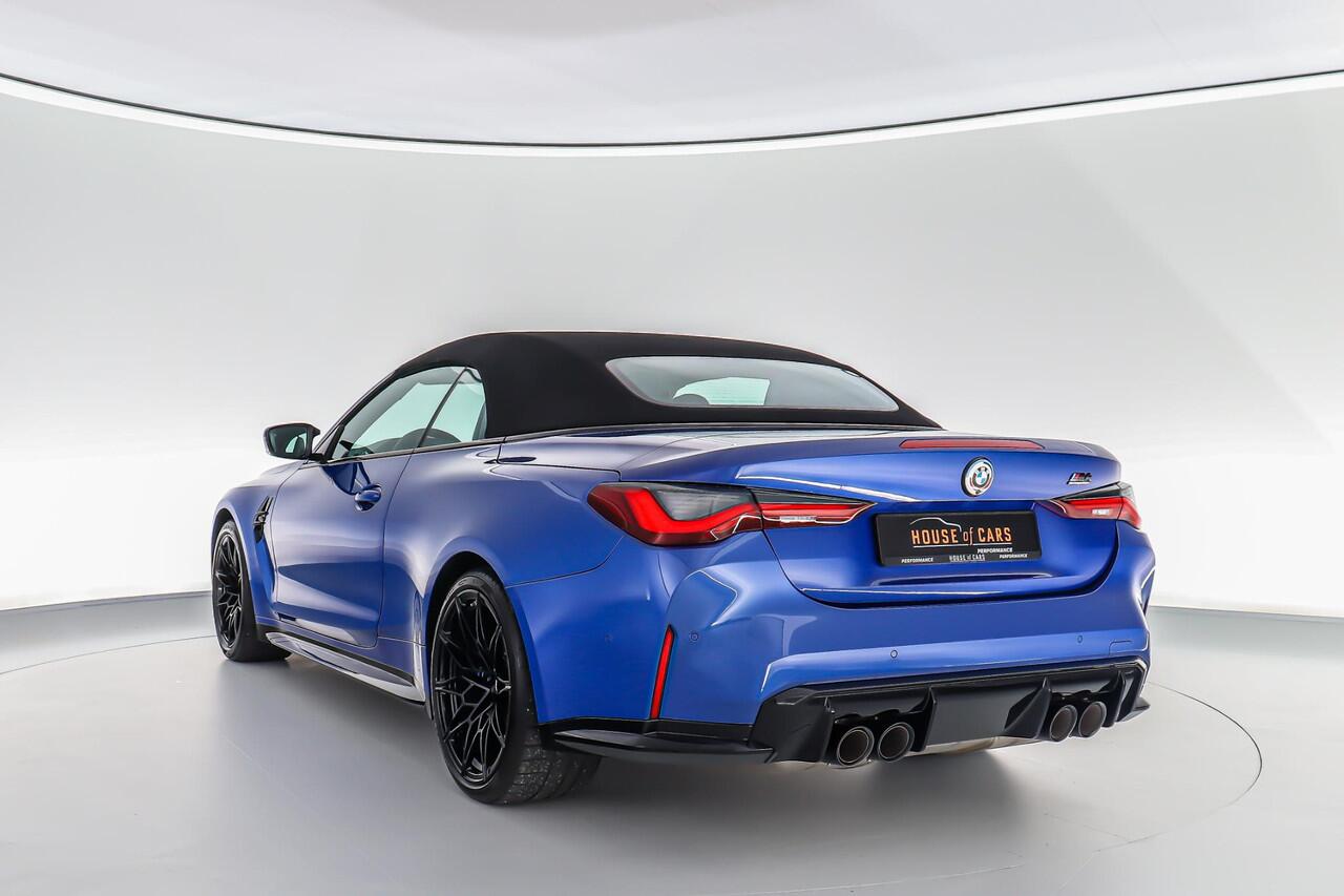 BMW M4 Competition Cabrio 510pk xDrive |dealer onderhouden|M-sport|M-sport stoelen|Laser LED|memory|360 camera|nekverwarming|sportuitlaat|HUD|blind spot|stoelventilatie + verwarming|
