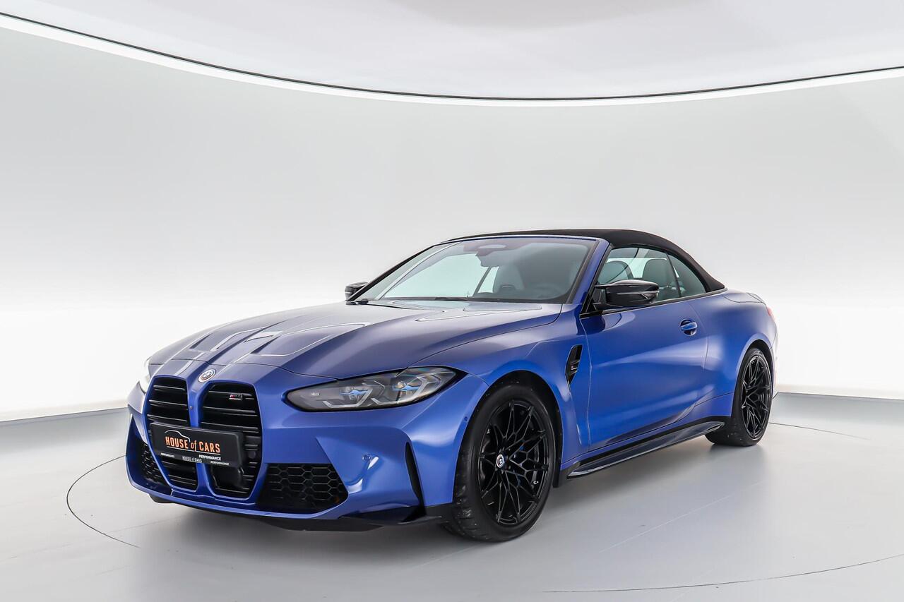 BMW M4 Competition Cabrio 510pk xDrive |dealer onderhouden|M-sport|M-sport stoelen|Laser LED|memory|360 camera|nekverwarming|sportuitlaat|HUD|blind spot|stoelventilatie + verwarming|