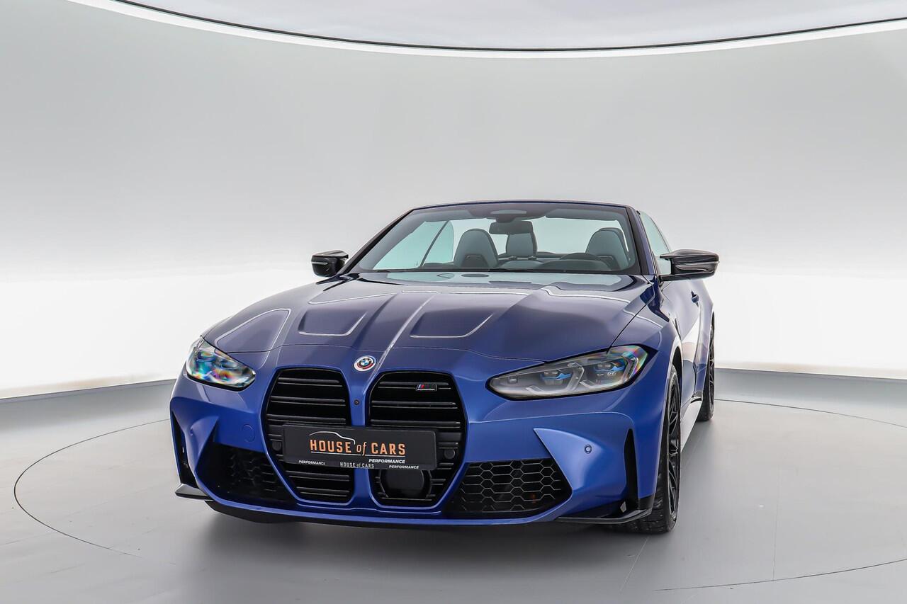 BMW M4 Competition Cabrio 510pk xDrive |dealer onderhouden|M-sport|M-sport stoelen|Laser LED|memory|360 camera|nekverwarming|sportuitlaat|HUD|blind spot|stoelventilatie + verwarming|