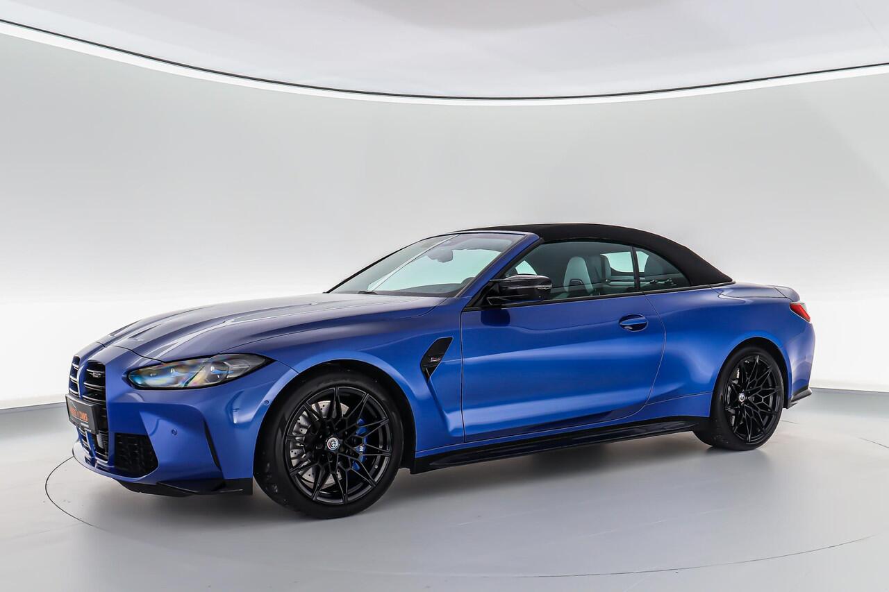BMW M4 Competition Cabrio 510pk xDrive |dealer onderhouden|M-sport|M-sport stoelen|Laser LED|memory|360 camera|nekverwarming|sportuitlaat|HUD|blind spot|stoelventilatie + verwarming|