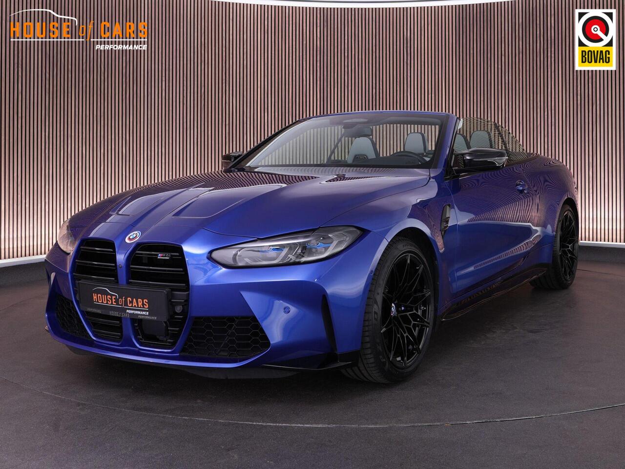 BMW M4 Competition Cabrio 510pk xDrive |dealer onderhouden|M-sport|M-sport stoelen|Laser LED|memory|360 camera|nekverwarming|sportuitlaat|HUD|blind spot|stoelventilatie + verwarming|