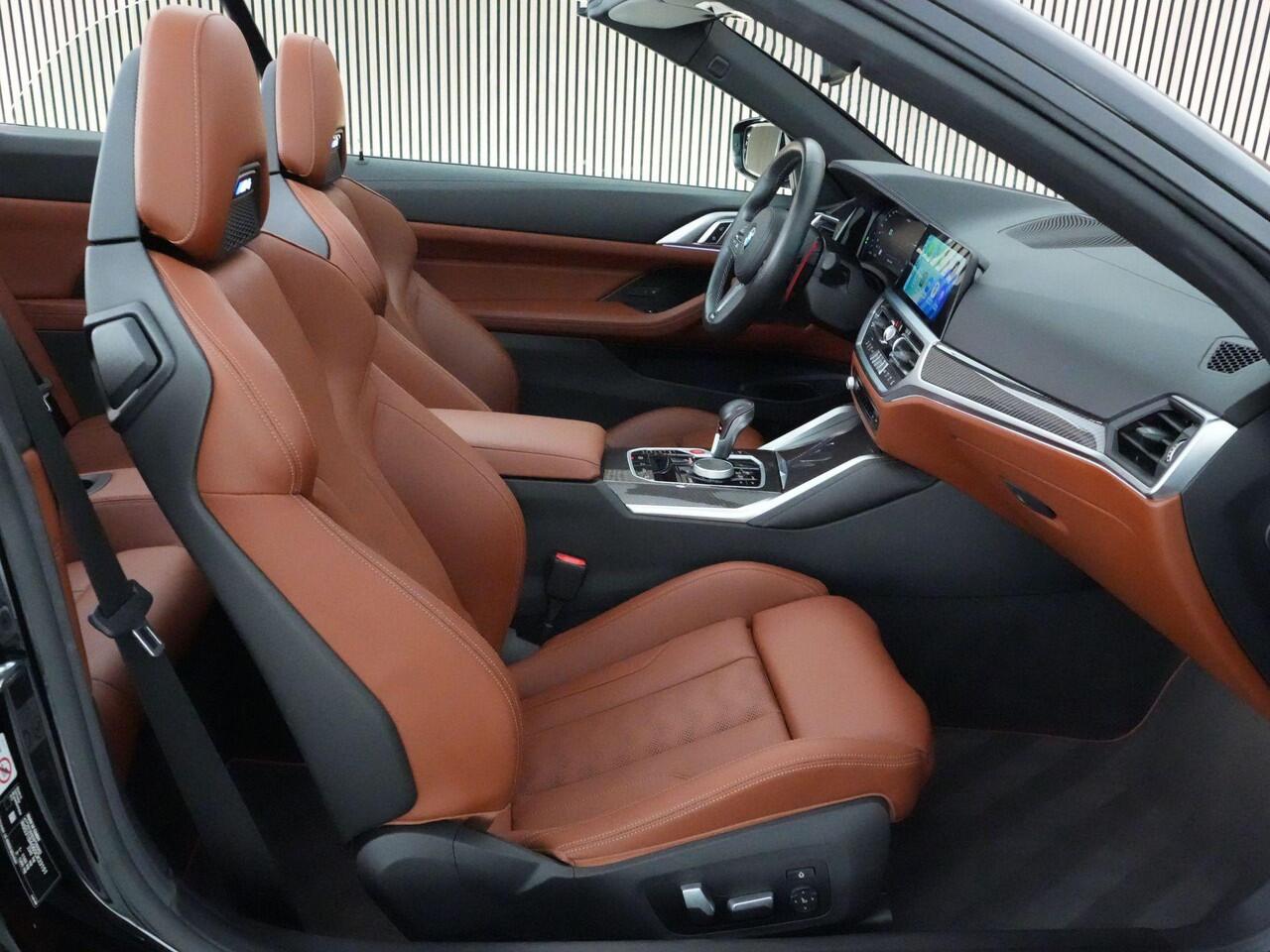 BMW M4 Competition Cabrio 510pk xDrive |dealer onderhouden|M-sport|M-sportstoelen|Laser LED|HUD|memory|Carbon interieur|nekverwarming|Apple Carplay|stoelventilatie & verwarming|