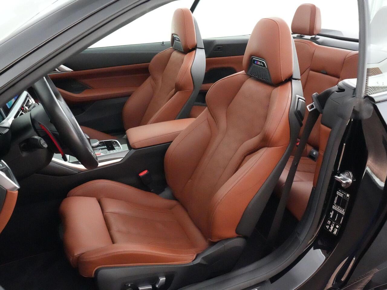 BMW M4 Competition Cabrio 510pk xDrive |dealer onderhouden|M-sport|M-sportstoelen|Laser LED|HUD|memory|Carbon interieur|nekverwarming|Apple Carplay|stoelventilatie & verwarming|