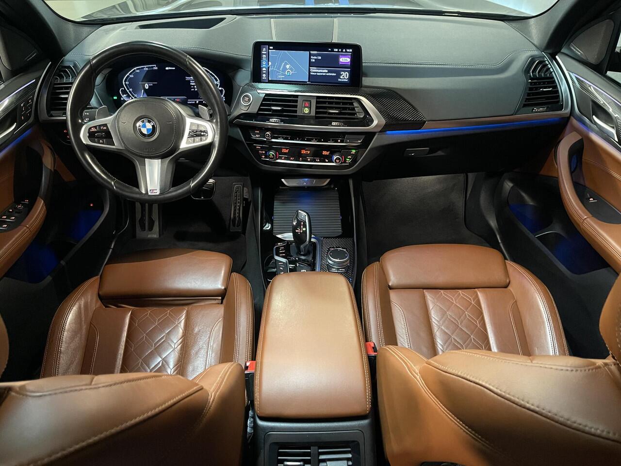 BMW X3 xDrive30e High Executive M Sport 19"/Leder + memory/Panoramadak/Harman Kardon/Trekhaak/Sport Steering/Stoelverwarming/Sfeerverlichting/360 Camera/Apple Carplay & Android Auto