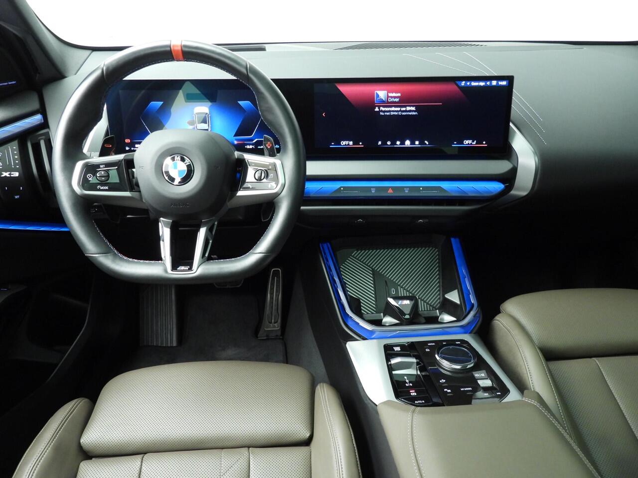 BMW X3 M50 | M-Sportpakket | LED | Leder | HUD | Panoramadak | Elektr. zetels | Active cruise | DAB | Harman-kardon sound | Alu 21 inch